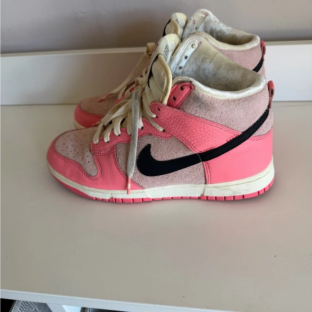 Nike Dunk High‎ EMB NBA 75th Anniversary Pink Prime Sneakers womens 8